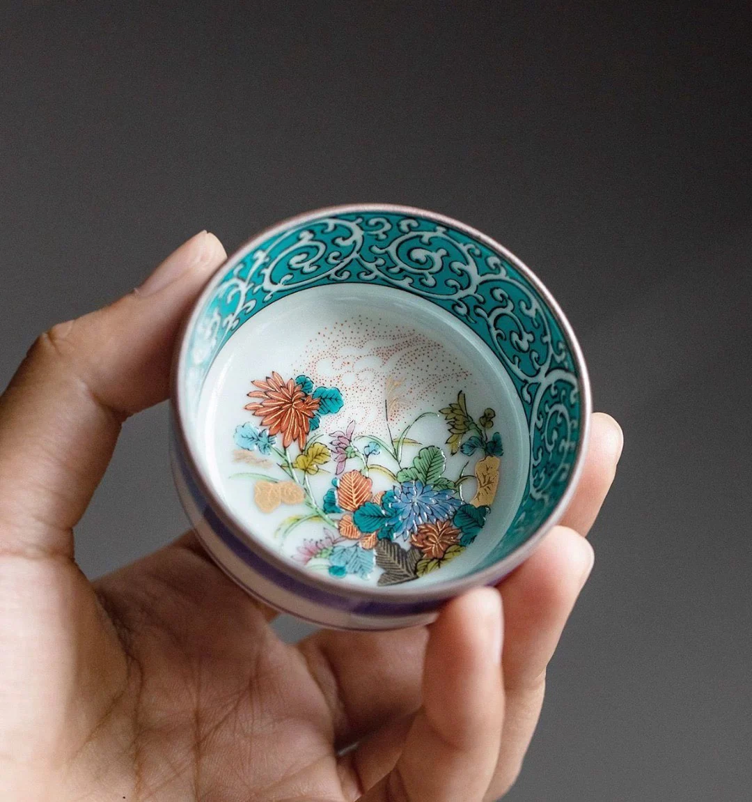 Kutani Ware Ukiyo-e Japanese Tea Cup Gift Set - Image 9