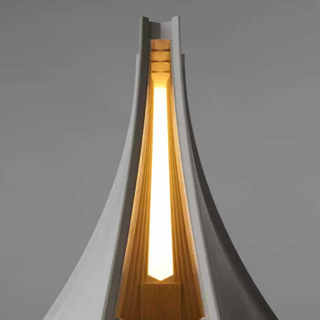 Deisoukoku Luce Memorial Chapel Concrete Table Lamp - Image 5