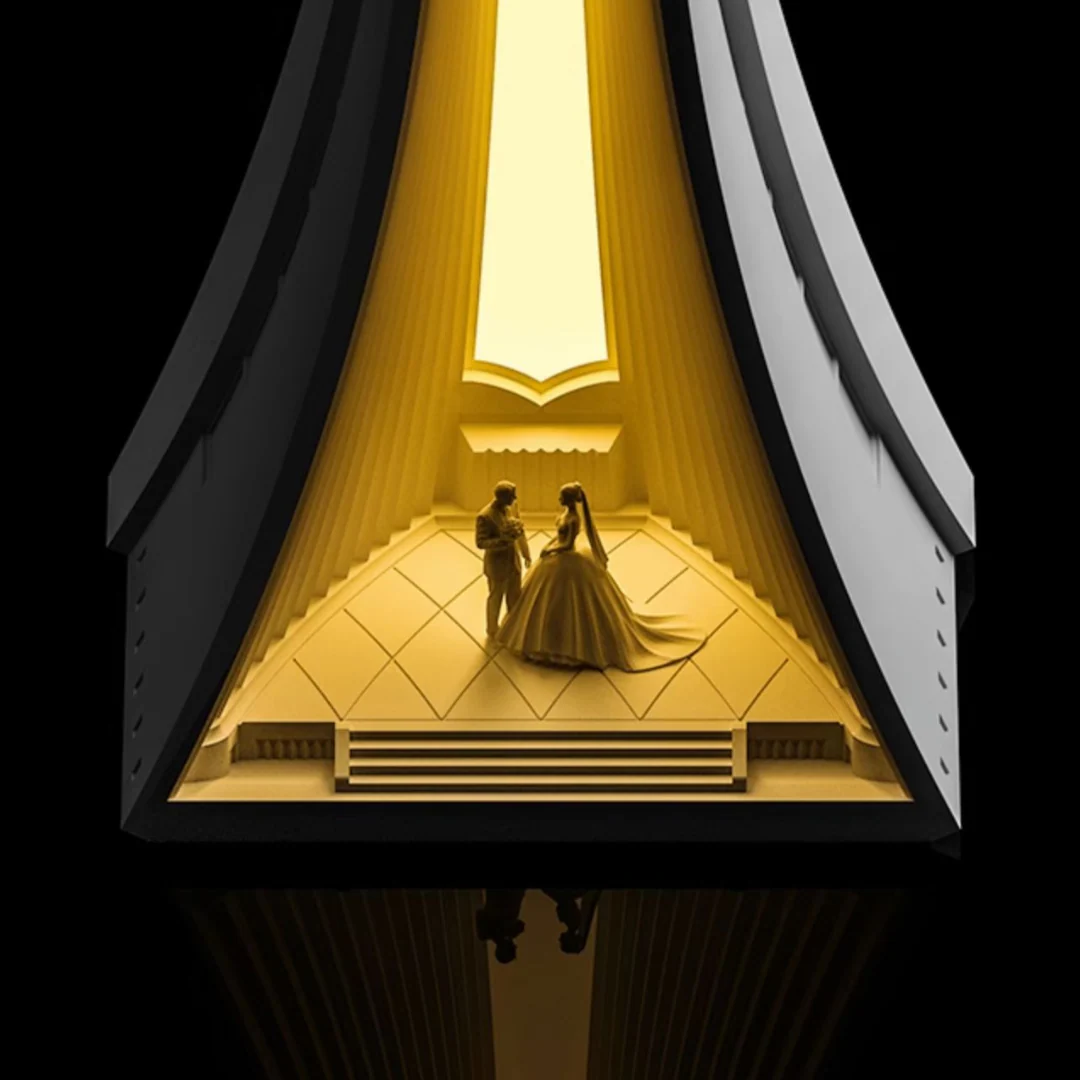 Deisoukoku Luce Memorial Chapel Concrete Table Lamp - Image 9