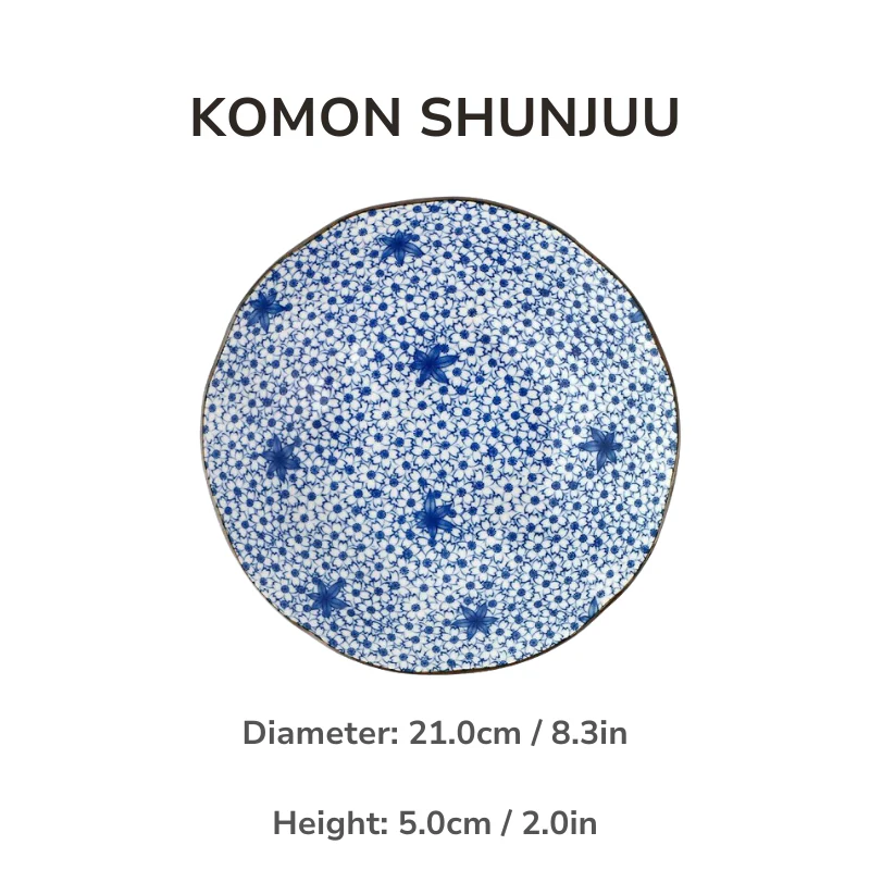 Mino Ware Botanical Series Underglaze Salad Plate - Image 17