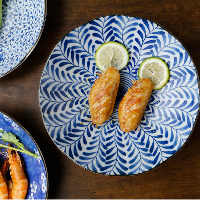 Mino Ware Botanical Series Underglaze Salad Plate - Image 4