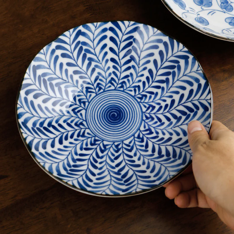 Mino Ware Botanical Series Underglaze Salad Plate - Image 8