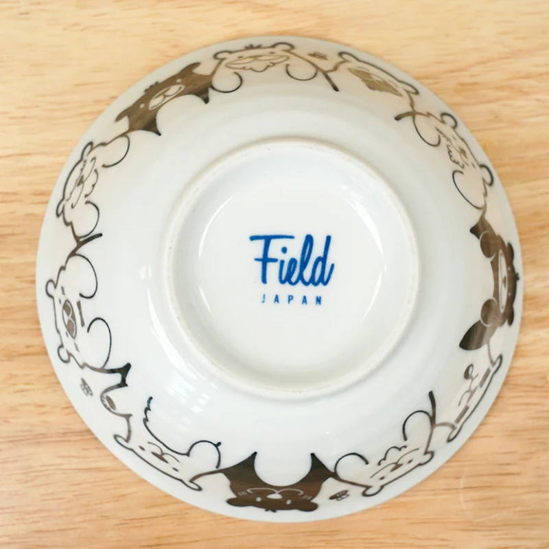 Mino Ware Cat and Dog Series Underglaze Rice Bowl - Image 7