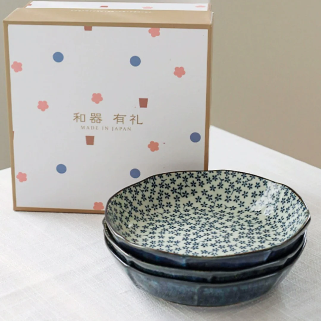 Mino Ware Classic Dyed Octagonal Plate Set - Image 6