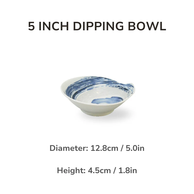 Mino Ware Funshuki Seiryuu Series Underglaze Bowl and Plate Set - Image 14