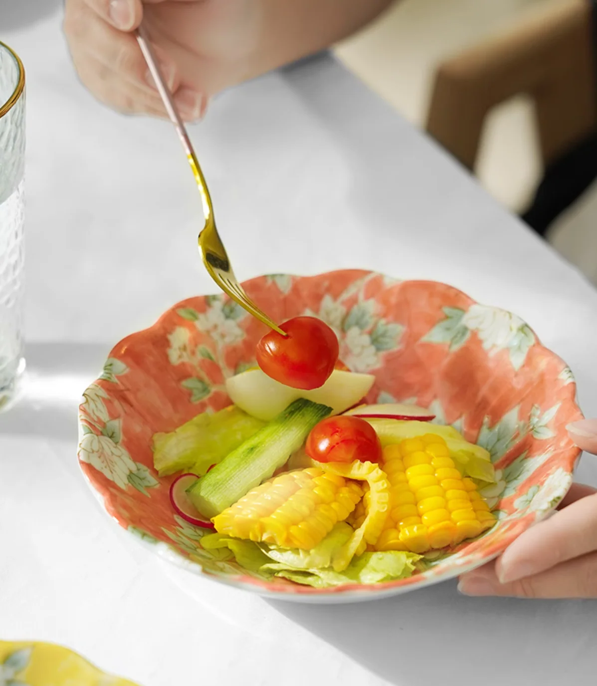 Mino Ware Hibiscus Flower Series Plate Gift Set - Image 5