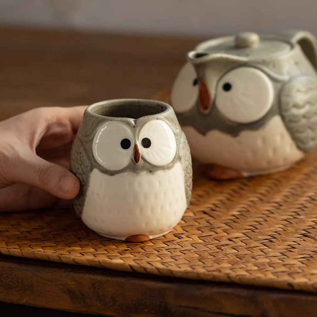Mino Ware Owl Tea Set - Image 5