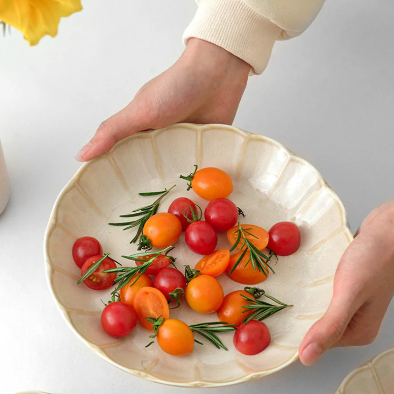 Mino Ware Retro Sweet White Glaze Plate - Image 10