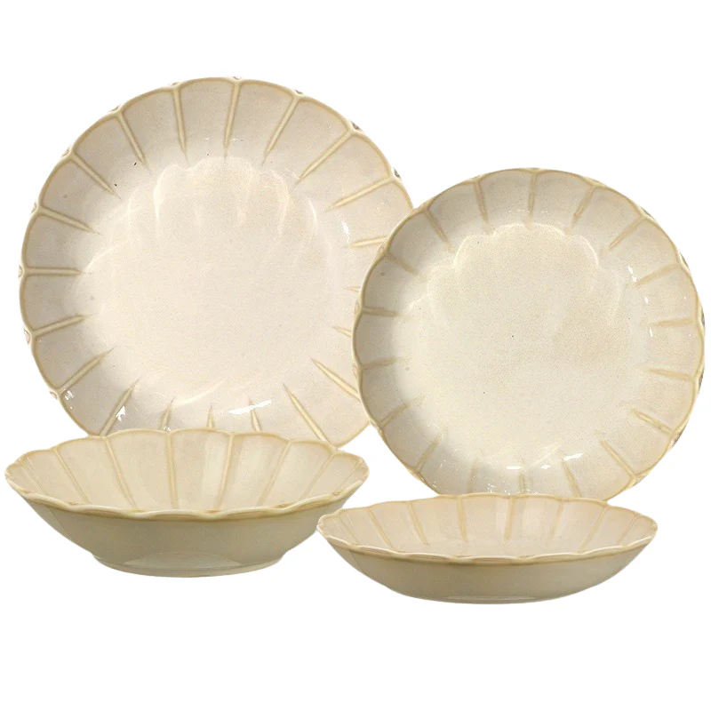 Mino Ware Retro Sweet White Glaze Plate - Image 12
