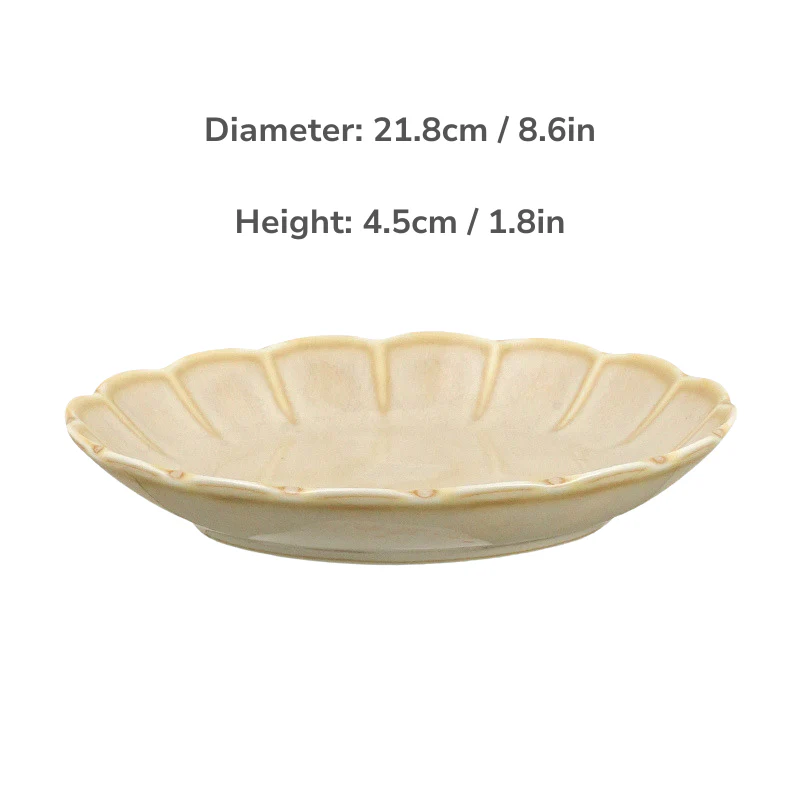 Mino Ware Retro Sweet White Glaze Plate - Image 14