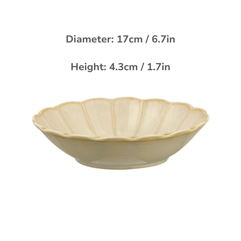 Mino Ware Retro Sweet White Glaze Plate - Image 15