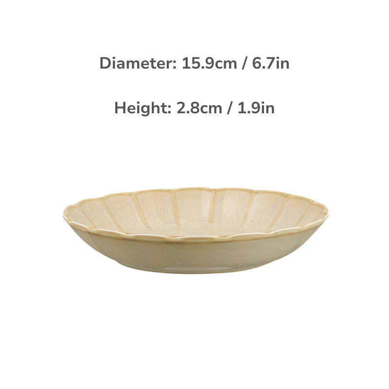 Mino Ware Retro Sweet White Glaze Plate - Image 16