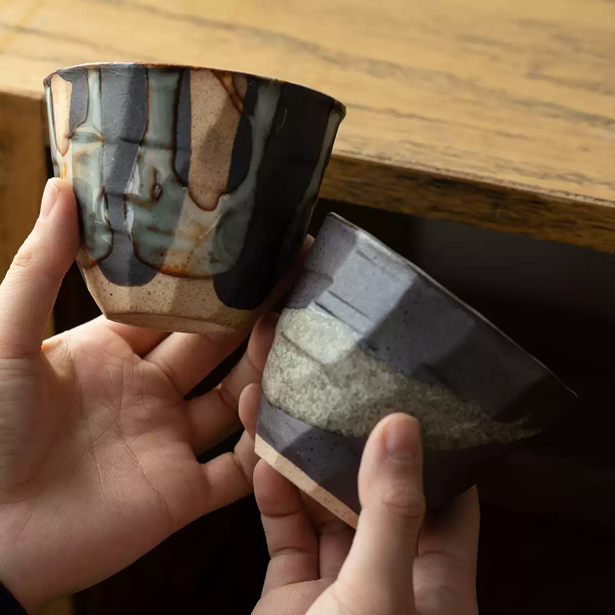 Mino Ware Rustic Ryuun Tokusa Coffee Cup - Image 3