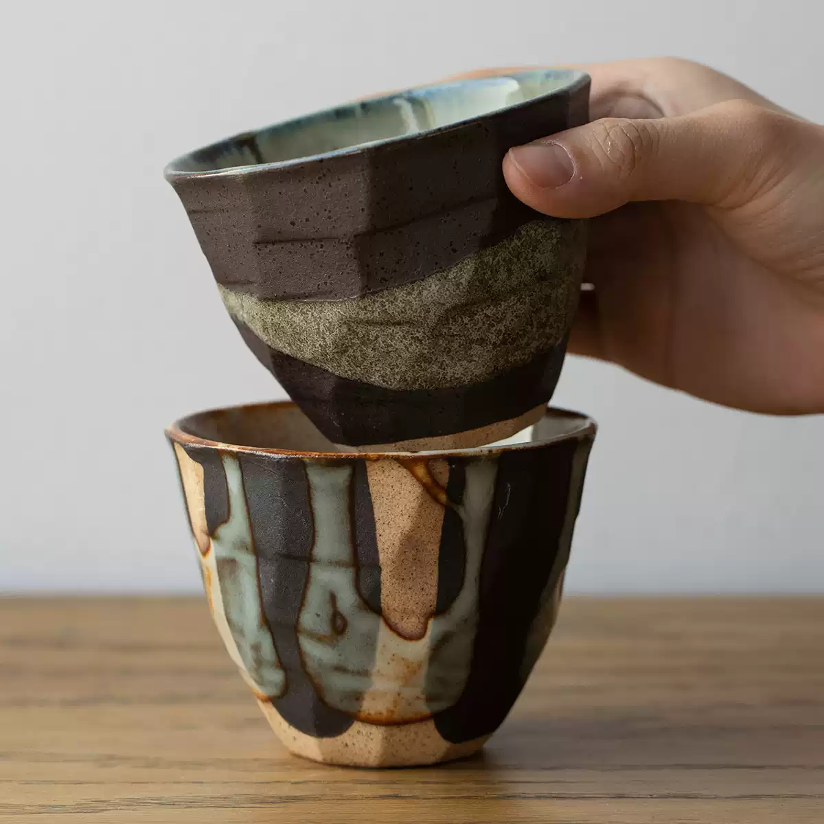 Mino Ware Rustic Ryuun Tokusa Coffee Cup - Image 5