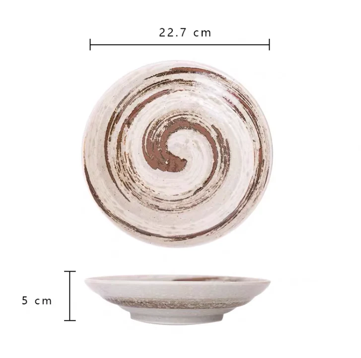 Mino Ware Rustic Vintage Ceramic Plate - Image 17