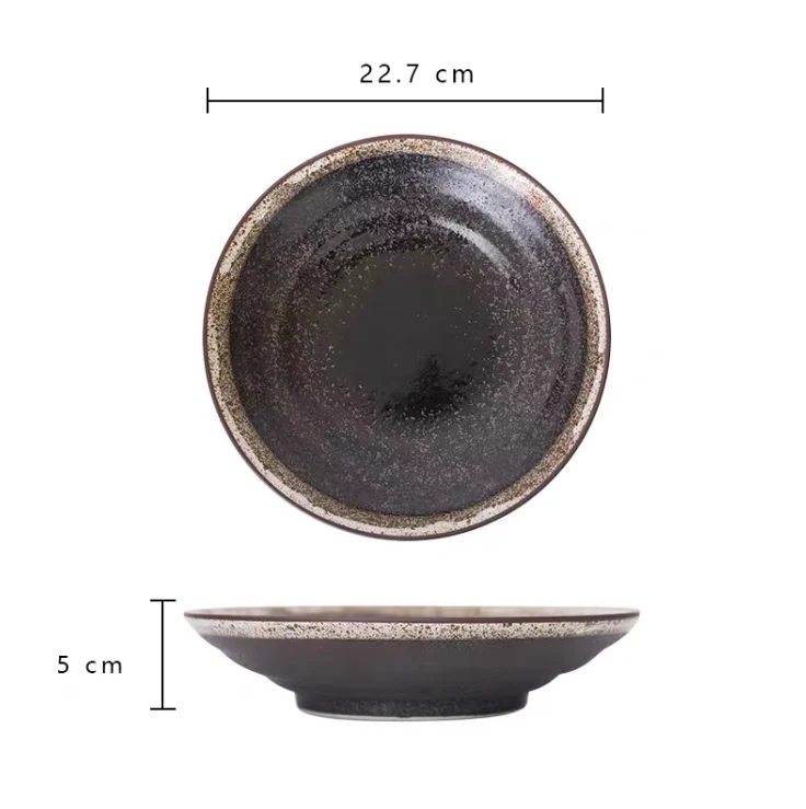 Mino Ware Rustic Vintage Ceramic Plate - Image 23