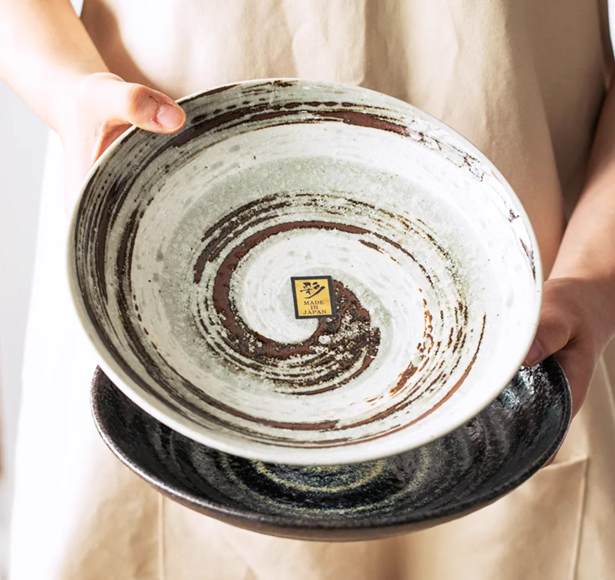 Mino Ware Rustic Vintage Ceramic Plate - Image 5