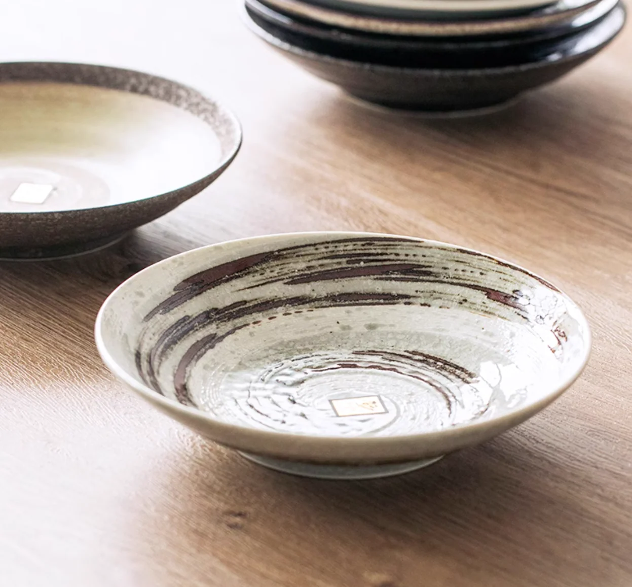 Mino Ware Rustic Vintage Ceramic Plate - Image 7