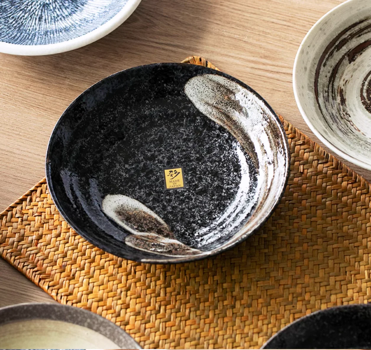 Mino Ware Rustic Vintage Ceramic Plate - Image 8