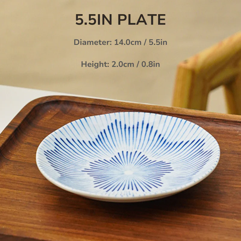 Mino Ware Sakura Tokusa Series Bowl and Plate Set - Image 10