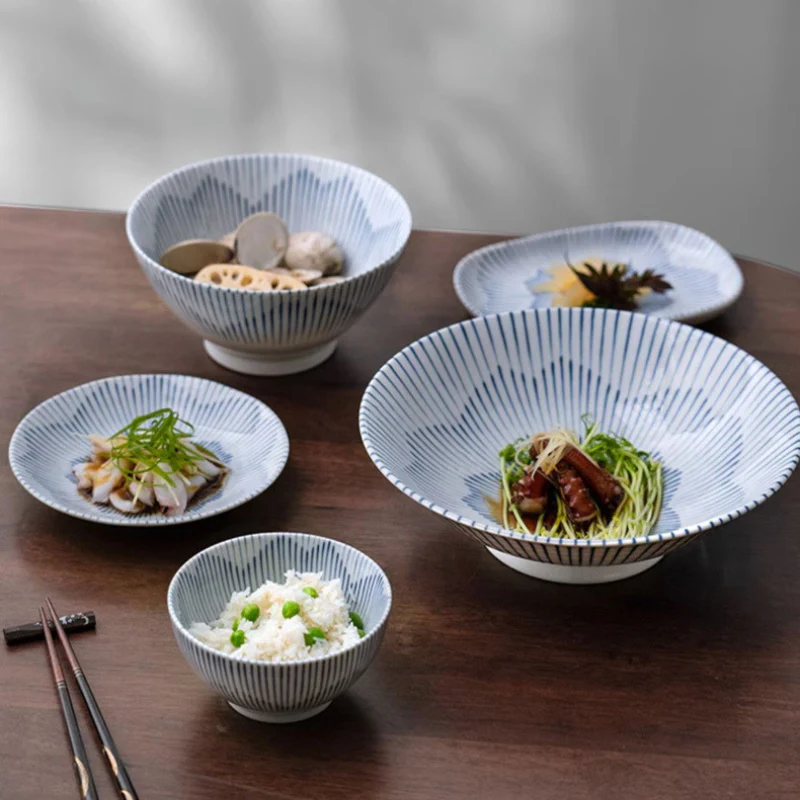 Mino Ware Sakura Tokusa Series Bowl and Plate Set - Image 4