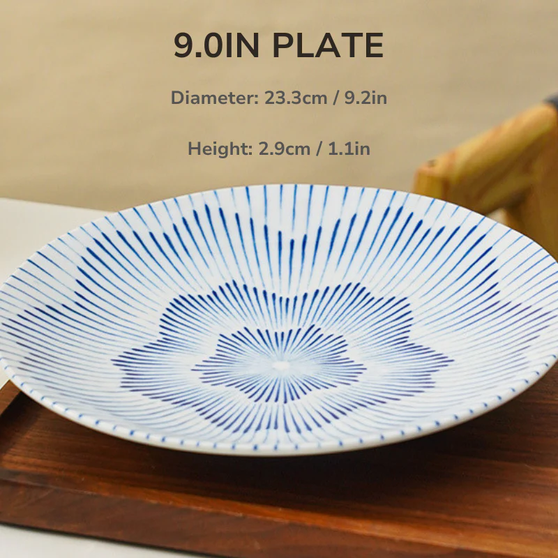 Mino Ware Sakura Tokusa Series Bowl and Plate Set - Image 8