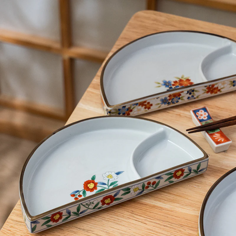 Mino Ware Usuyama Half-Moon Divided Plate - Image 13