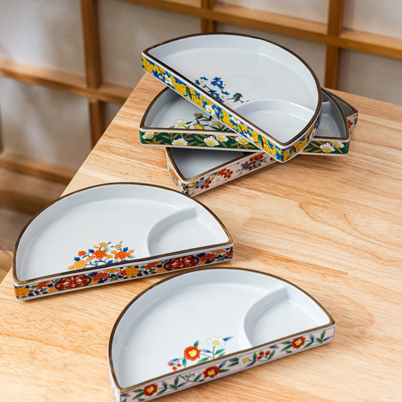 Mino Ware Usuyama Half-Moon Divided Plate - Image 7
