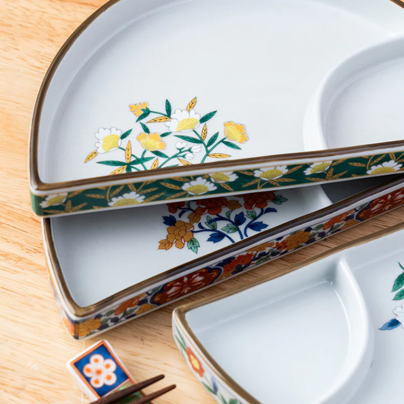 Mino Ware Usuyama Half-Moon Divided Plate - Image 8