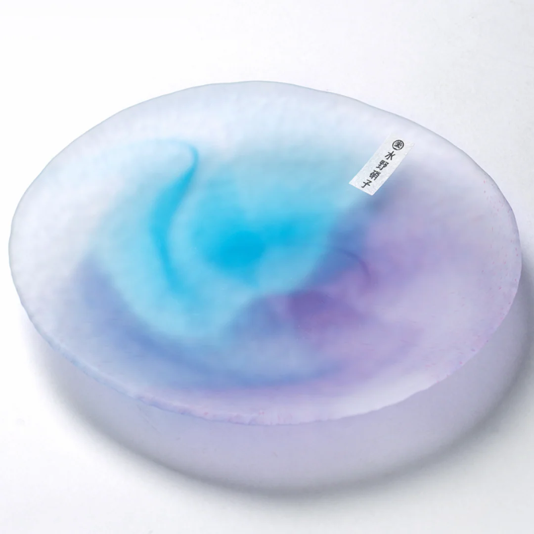 Mizuno Glass Handcrafted Candy-Colored Monet Impression Glass Plate Gift Set - Image 12