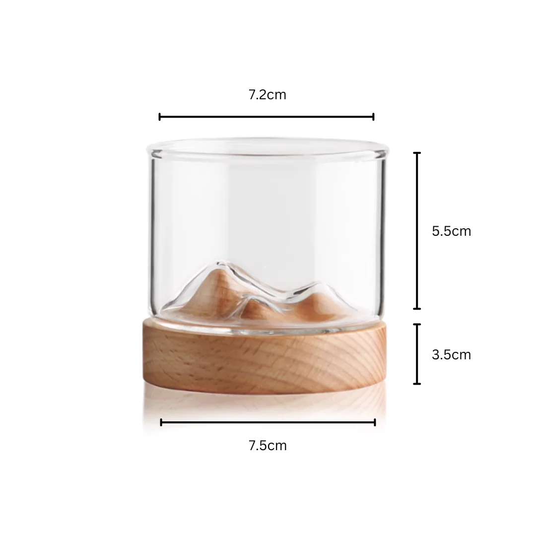 Mokushou Mountain Range Glass Tea Cup - Image 12