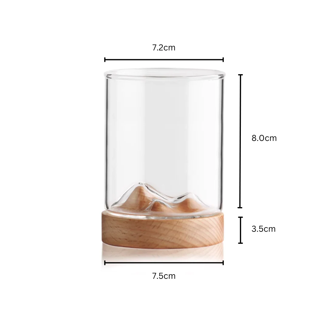 Mokushou Mountain Range Glass Tea Cup - Image 13