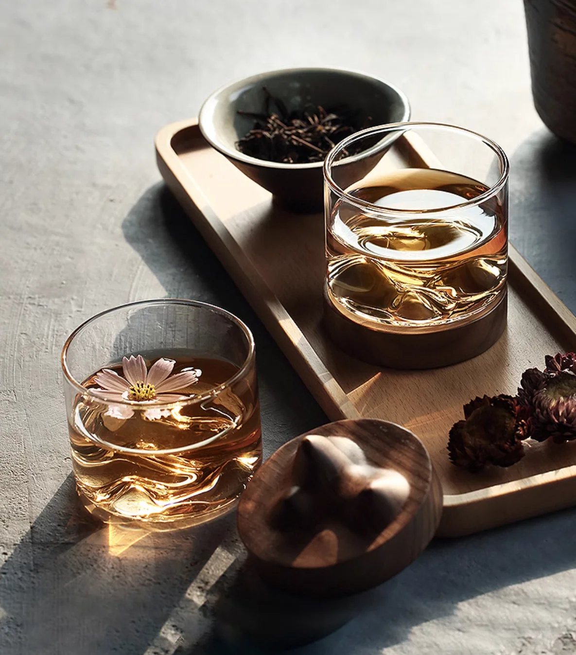Mokushou Mountain Range Glass Tea Cup - Image 4