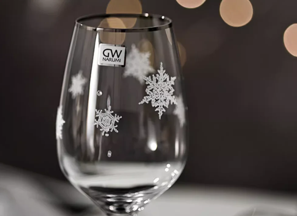 Narumi Snowflake Star Crystal Wine Glass Gift Set - Image 13