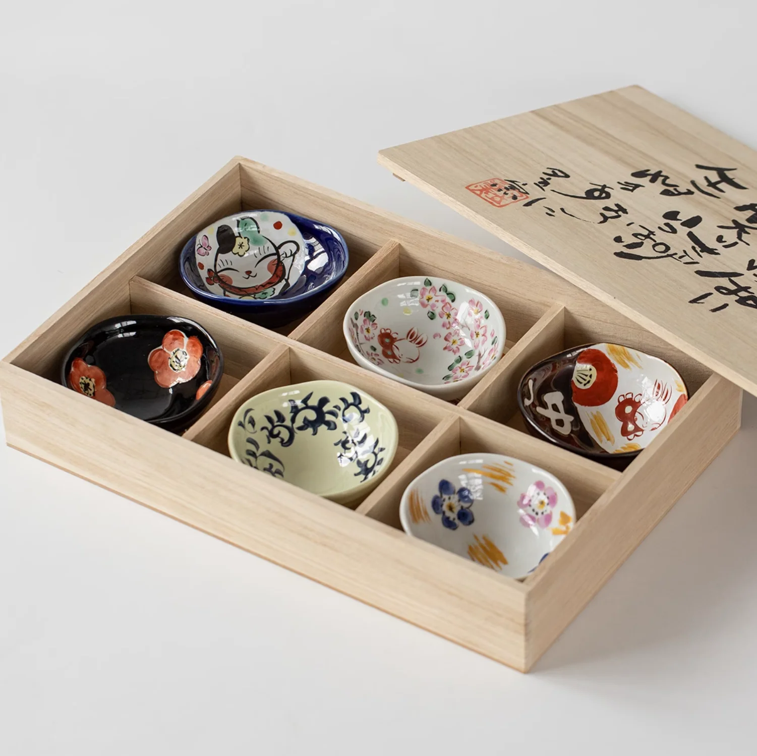 Seto Ware Yudachi Kiln Sakura Rabbit Ceramic Dipping Plate Gift Set - Image 11