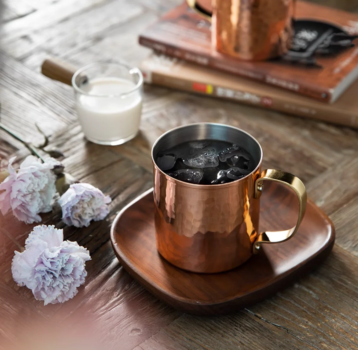 Shimoyama Copper Hammered Pattern Coffee Mug - Image 3