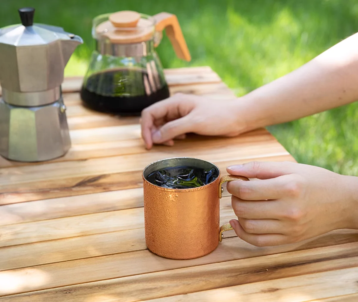 Shimoyama Copper Hammered Pattern Coffee Mug - Image 4