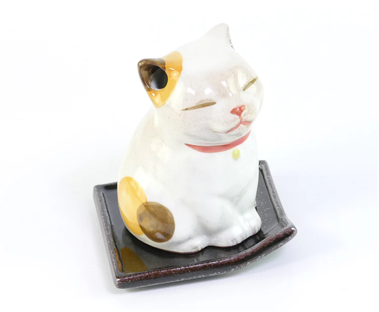 Shoyeido Ceramic Neko Incense Burner - Image 3