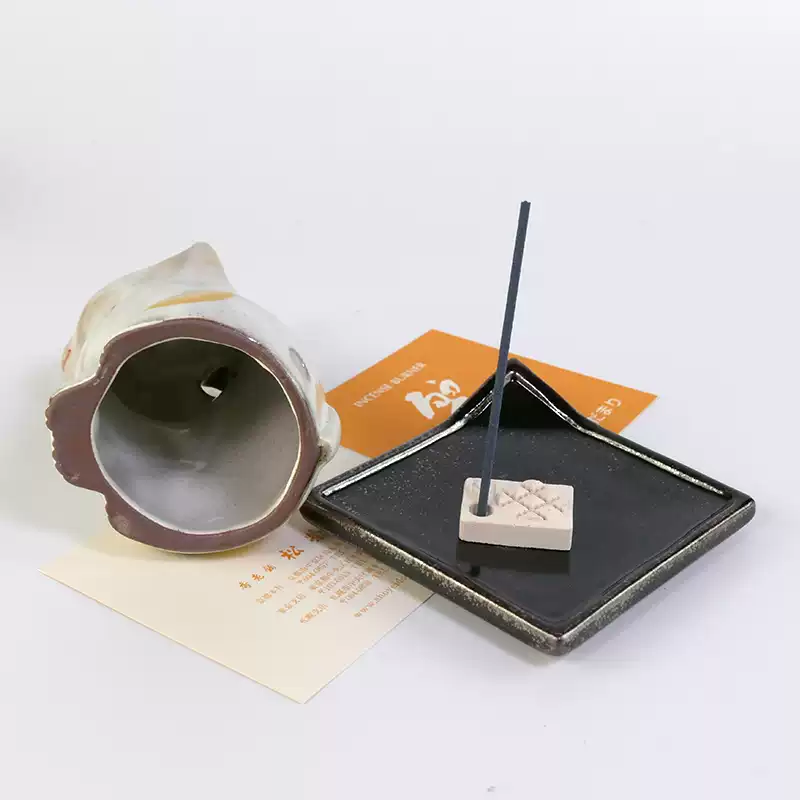 Shoyeido Ceramic Neko Incense Burner - Image 6
