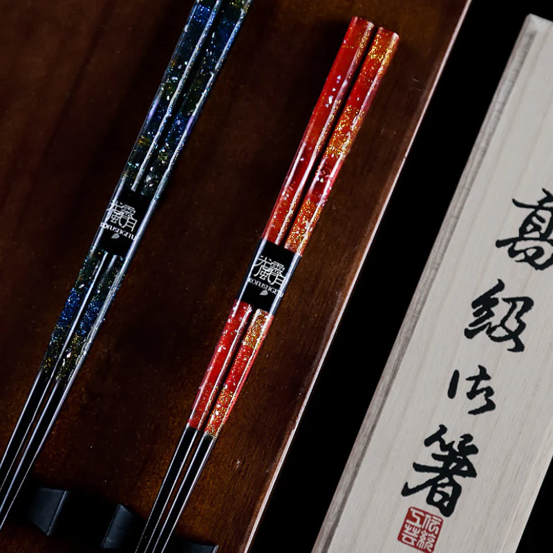 Sunlife Hand-Printed Lacquer Galaxy Chopsticks Gift Set - Image 3