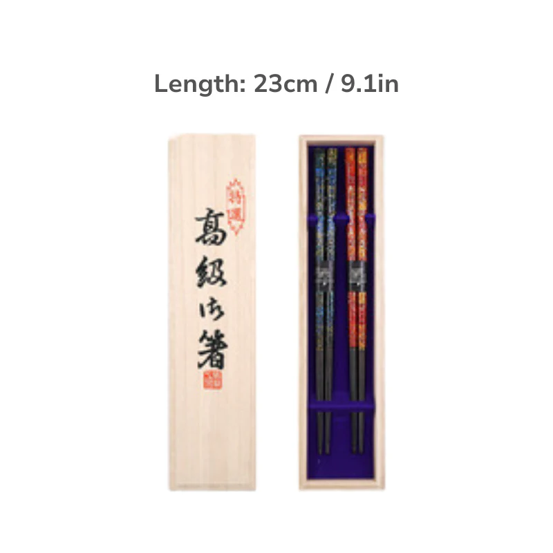 Sunlife Hand-Printed Lacquer Galaxy Chopsticks Gift Set - Image 8