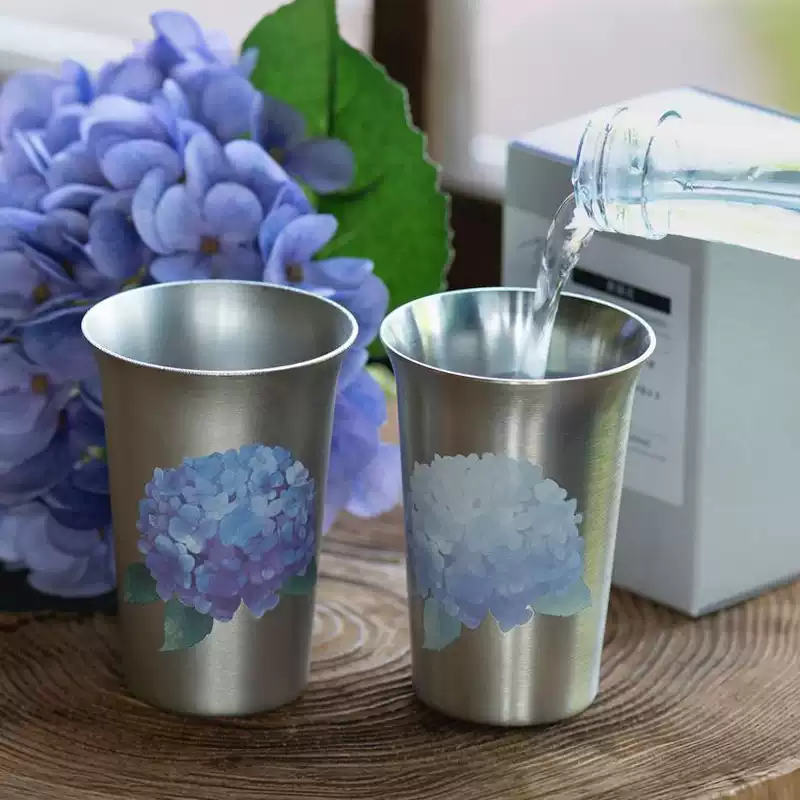 Three Snow Temperature-Sensitive Color-Changing Tin-Copper Beer Mug - Image 12