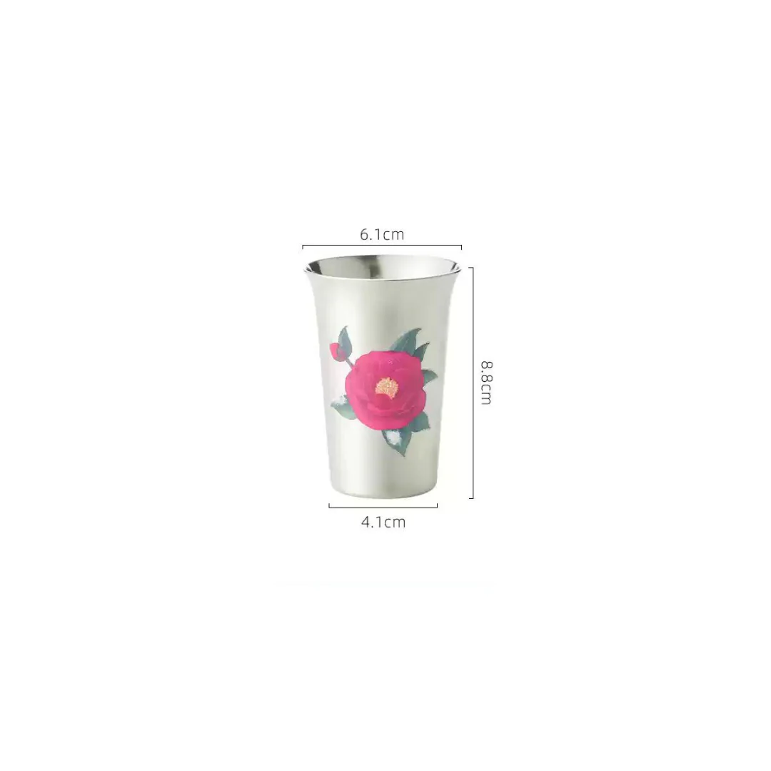 Three Snow Temperature-Sensitive Color-Changing Tin-Copper Beer Mug - Image 17