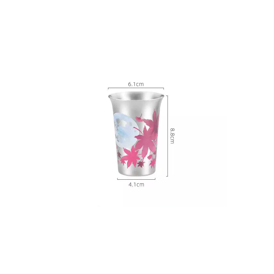 Three Snow Temperature-Sensitive Color-Changing Tin-Copper Beer Mug - Image 19