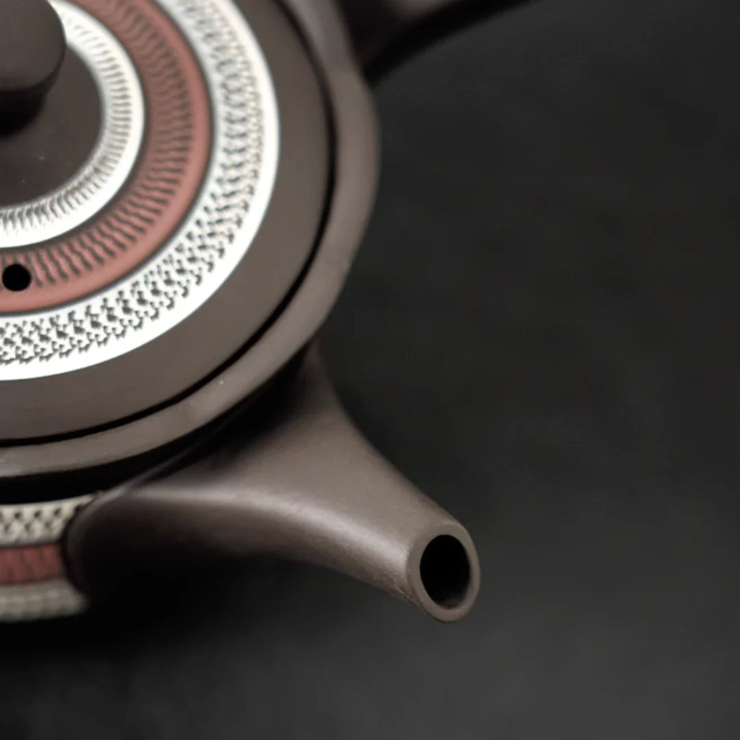 Tokoname Ware Hand-Carved Misty Rain Teapot - Image 5