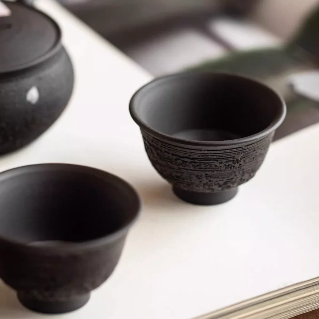 Tokoname Ware Sakura-Mai Red Clay Teapot Set - Image 4