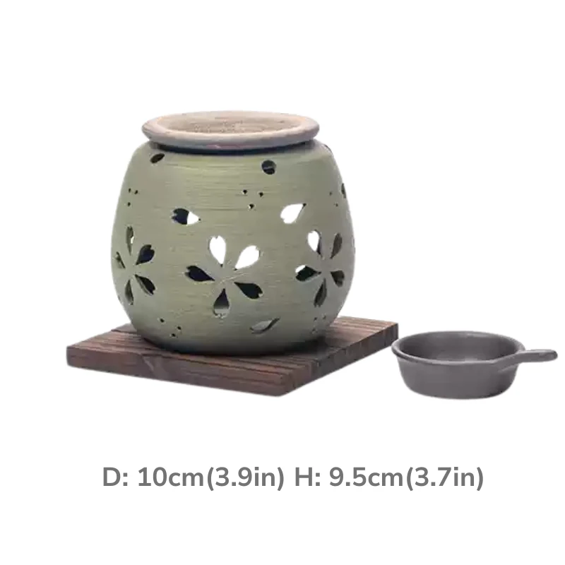 Tokoname Ware Shiryugama Chakoro Tea Incense Burner - Image 12