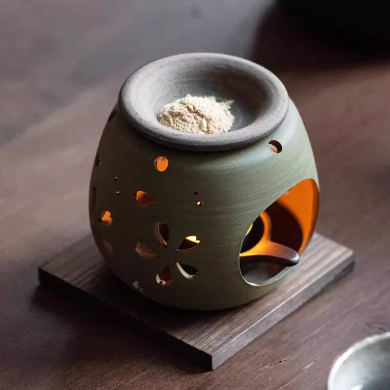 Tokoname Ware Shiryugama Chakoro Tea Incense Burner - Image 3