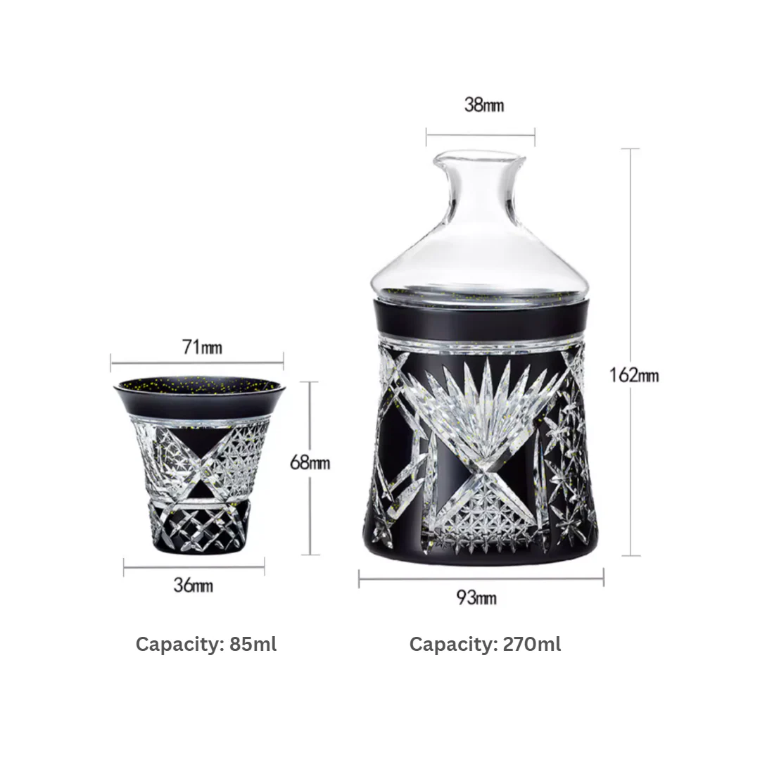 Toyo-Sasaki Handcrafted Limited Edition Yachiyo Kiriko Decanter Set - Image 11