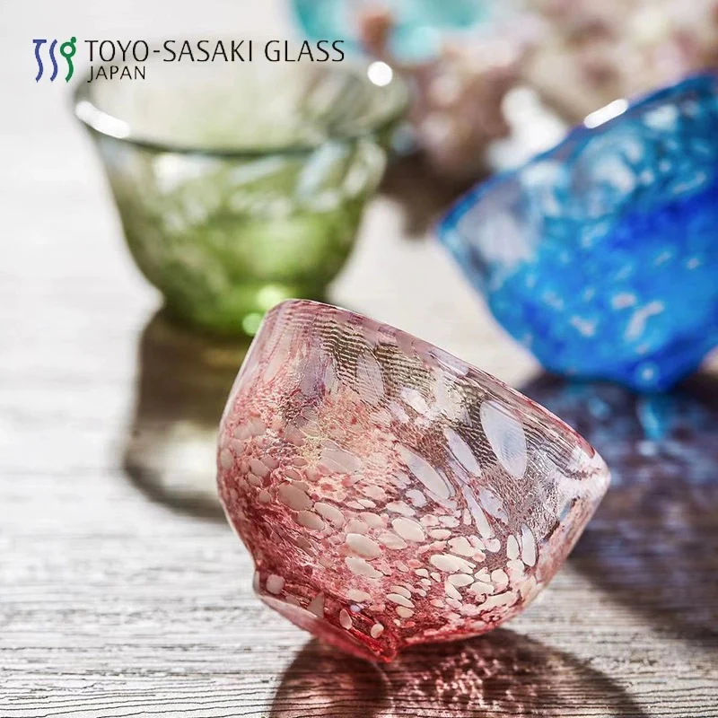 Toyo-Sasaki Wafu Colored Sake Glass - Image 3